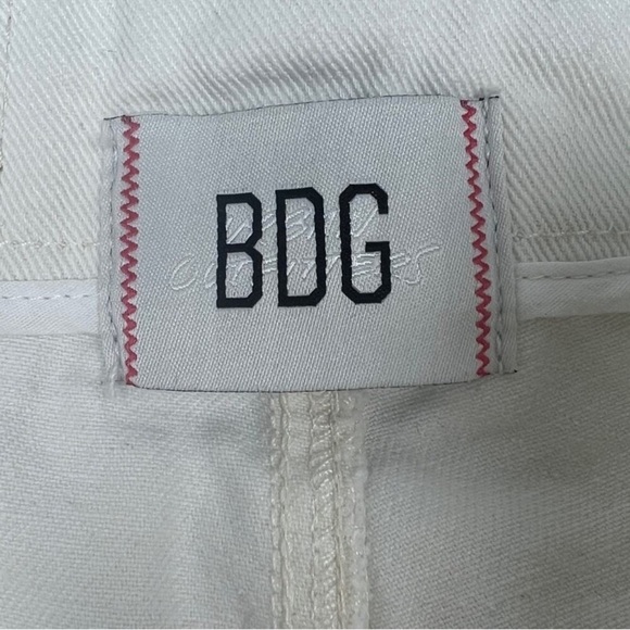 BDG Off-White color block yellow hi rise wide leg Textured Pants - Picture 2 of 8